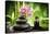 Spa Concept Zen Basalt Stones ,Orchid and Candle-scorpp-Stretched Canvas