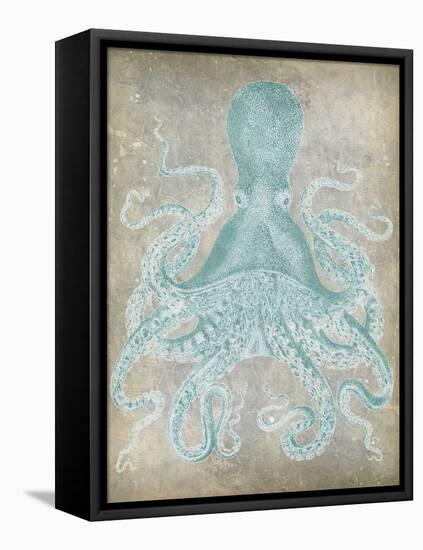 Spa Octopus I-Jennifer Goldberger-Framed Stretched Canvas
