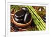 Spa Still Life with Hot Stones and Essential Oil-egal-Framed Photographic Print