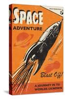 Space Adventure-Rocket 68-Stretched Canvas