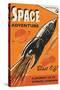Space Adventure-Rocket 68-Stretched Canvas
