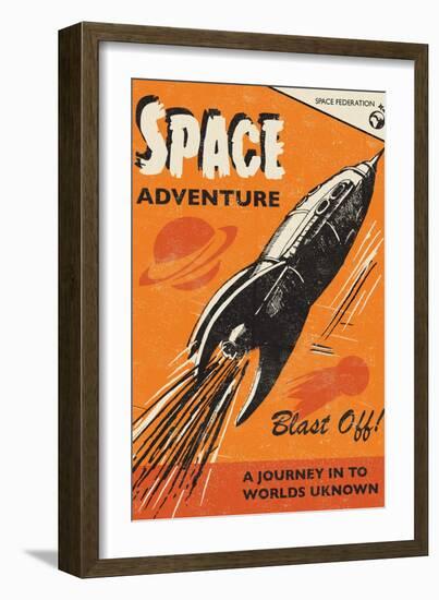 Space Adventure-Rocket 68-Framed Giclee Print