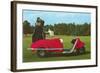 Space-Age Golf Cart, Retro-null-Framed Art Print