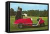 Space-Age Golf Cart, Retro-null-Framed Stretched Canvas