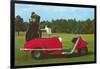 Space-Age Golf Cart, Retro-null-Framed Art Print