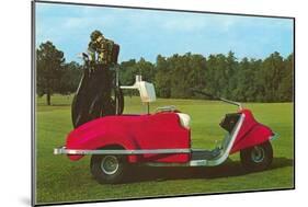 Space-Age Golf Cart, Retro-null-Mounted Art Print