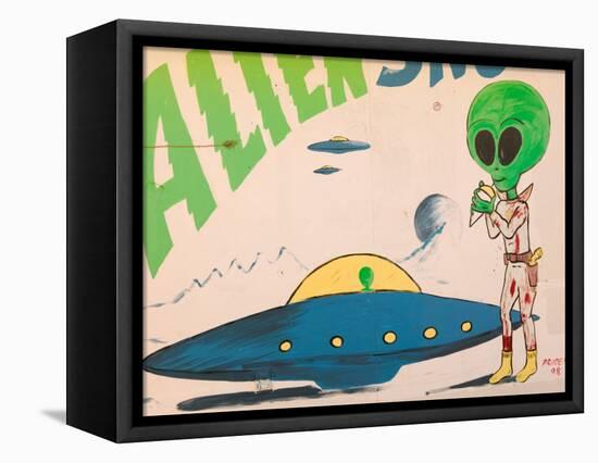 Space Alien Statue, Roswell, New Mexico, USA-Walter Bibikow-Framed Stretched Canvas