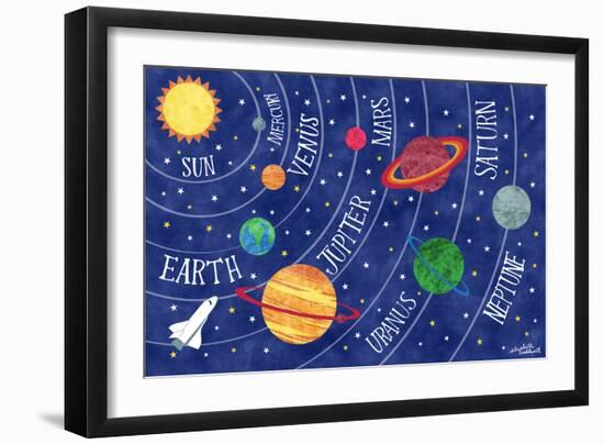 Space and Planets-Elizabeth Caldwell-Framed Giclee Print