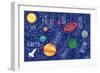 Space and Planets-Elizabeth Caldwell-Framed Giclee Print