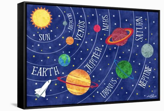 Space and Planets-Elizabeth Caldwell-Framed Stretched Canvas