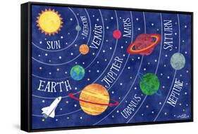 Space and Planets-Elizabeth Caldwell-Framed Stretched Canvas