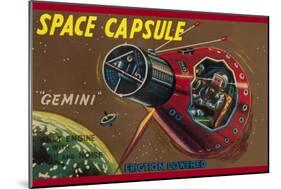 Space Capsule Gemini-null-Mounted Art Print