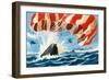 Space Capsule Returns to Earth by Parachute-Wilf Hardy-Framed Giclee Print