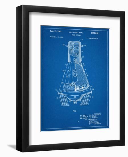 Space Capsule, Space Shuttle Patent-null-Framed Art Print