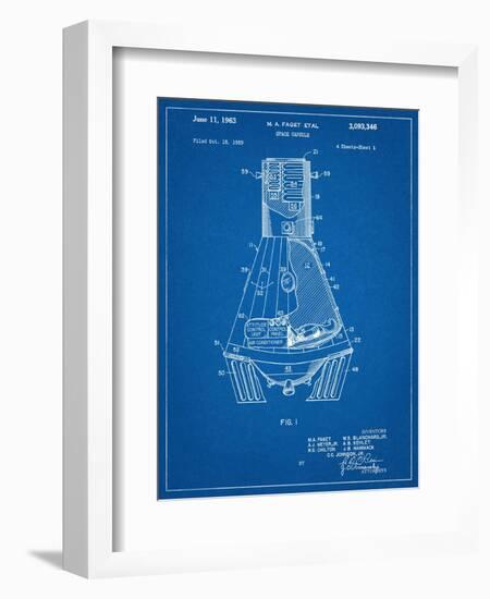 Space Capsule, Space Shuttle Patent-null-Framed Art Print