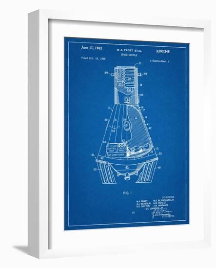 Space Capsule, Space Shuttle Patent-null-Framed Art Print