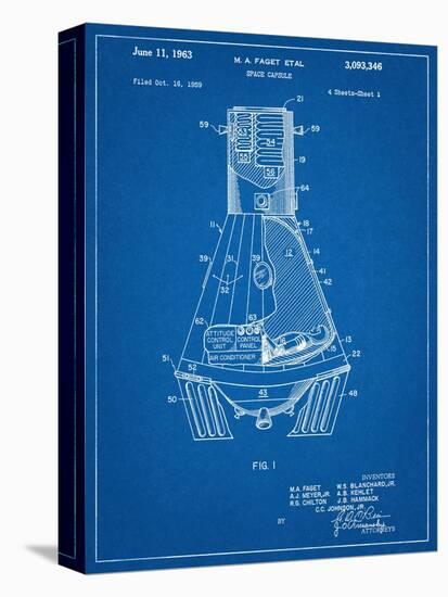 Space Capsule, Space Shuttle Patent-null-Stretched Canvas
