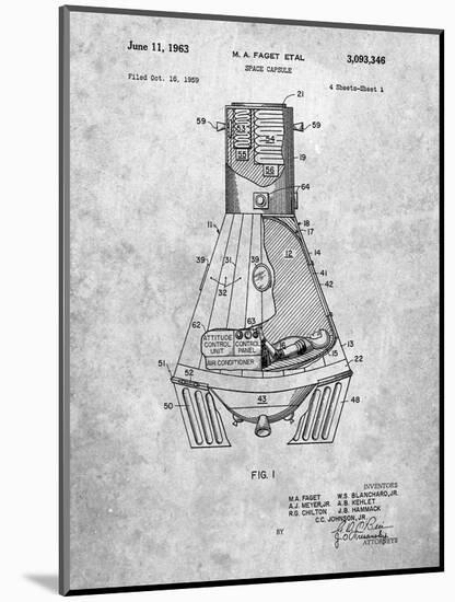 Space Capsule, Space Shuttle Patent-Cole Borders-Mounted Art Print