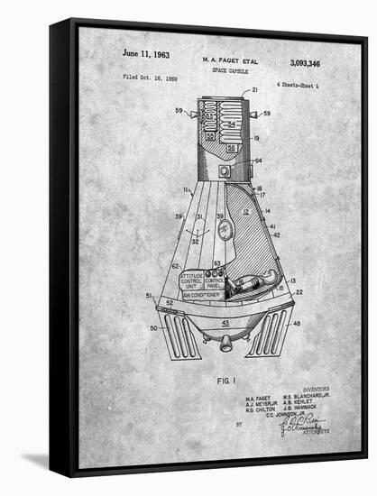 Space Capsule, Space Shuttle Patent-Cole Borders-Framed Stretched Canvas