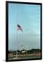 Space Center Lowering Flag-D. Dunaway-Framed Premium Photographic Print