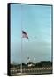 Space Center Lowering Flag-D. Dunaway-Framed Stretched Canvas