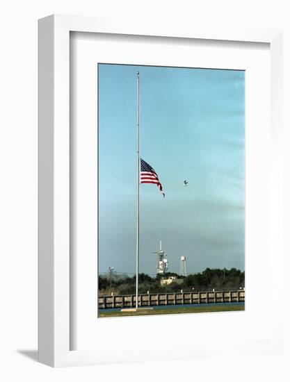 Space Center Lowering Flag-D. Dunaway-Framed Photographic Print