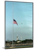Space Center Lowering Flag-D. Dunaway-Mounted Photographic Print