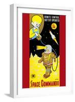 Space Commando-null-Framed Art Print