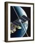 Space Debris Collision, Artwork-David Ducros-Framed Photographic Print