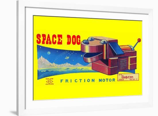 Space Dog-null-Framed Art Print