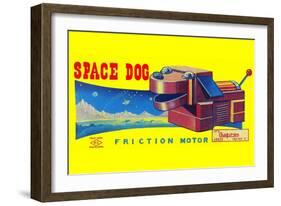 Space Dog-null-Framed Art Print