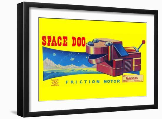 Space Dog-null-Framed Art Print