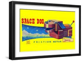 Space Dog-null-Framed Art Print