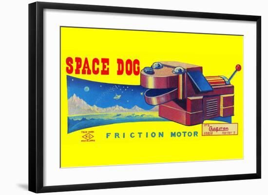 Space Dog-null-Framed Art Print