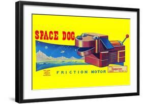 Space Dog-null-Framed Art Print