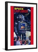 Space Explorer Robot-null-Framed Art Print