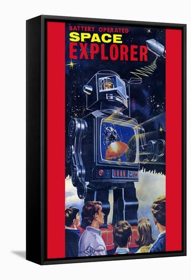 Space Explorer Robot-null-Framed Stretched Canvas