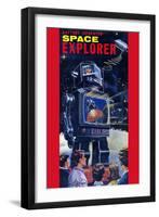 Space Explorer Robot-null-Framed Art Print