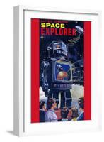 Space Explorer Robot-null-Framed Art Print