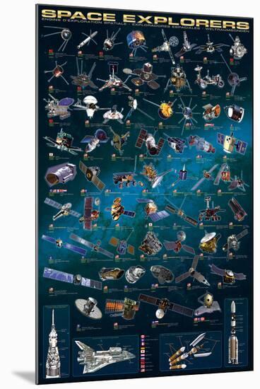 Space Explorers-null-Mounted Poster