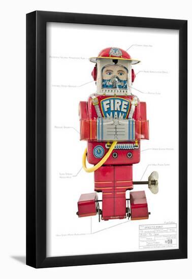 Space FD Robot-null-Framed Poster