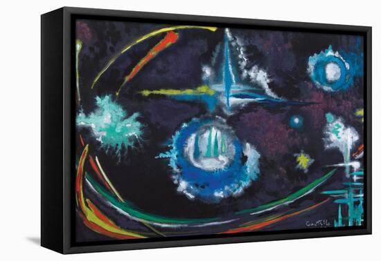 Space Figures-Raffaele Castello-Framed Stretched Canvas