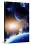 Space Flare. A Beautiful Space Scene With Planets And Nebula-frenta-Stretched Canvas