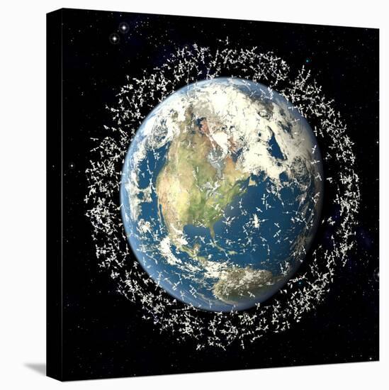 Space Junk, Conceptual Artwork-Roger Harris-Stretched Canvas