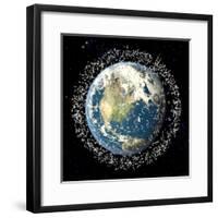 Space Junk, Conceptual Artwork-Roger Harris-Framed Premium Photographic Print