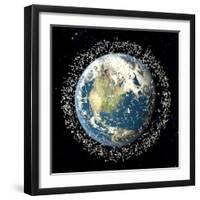 Space Junk, Conceptual Artwork-Roger Harris-Framed Premium Photographic Print