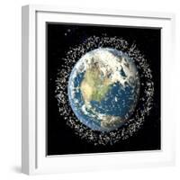 Space Junk, Conceptual Artwork-Roger Harris-Framed Premium Photographic Print