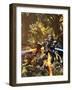 Space Marine Fighting Mechs in the Woods-Stocktrek Images-Framed Art Print