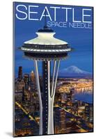 Space Needle Aerial View - Seattle, WA-null-Mounted Poster