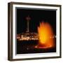 Space Needle and Fountain at Night-null-Framed Photographic Print